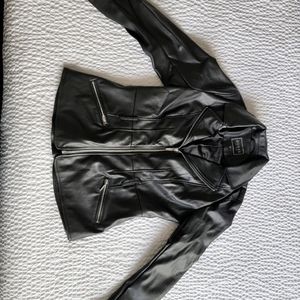 Guess Black PU Leather Jacket (Faux Leather)